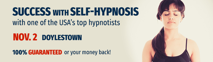 One of the USA’S top Hypnotists, Bucks County's Dr. Scarpati, will guide you through this great seminar! **100% Guaranteed or your money back!**. This life-changing self-hypnosis class is going to teach you: How to harness your infinite inner power to overcome any fear and create any new healthy habit and feel great about yourself. You’re going to learn the basics of the human mind. This information will help you make the right choices. You will learn about your subconscious and conscious mind and what hypnosis is and what it is NOT. You will easily learn how to focus your mind on the meditative state, the hypnotic state. You will learn auto-self-hypnosis and how you can use it for increasing your confidence in any area of your life. You will experience a deep level of total relaxation which you may have never experienced before. 