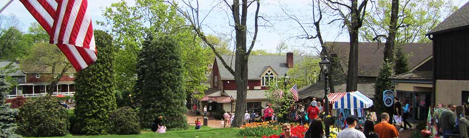 Peddler's Village is a 42-acre, outdoor shopping mall featuring 65 retail shops and merchants, 3 restaurants, a 71 room hotel and a Family Entertainment Center. in the Glenside, Montgomery County PA area