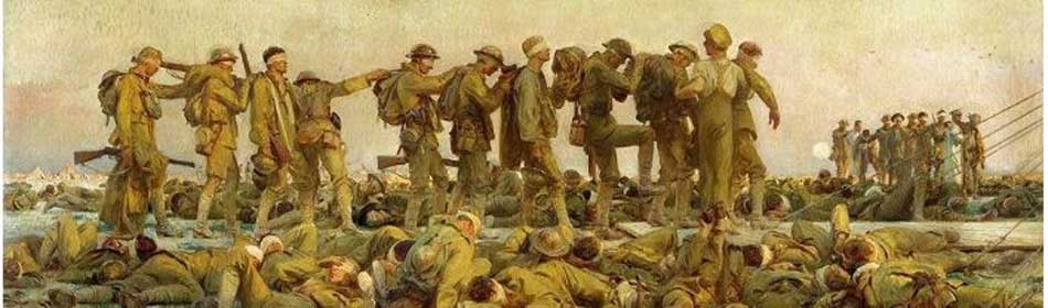 John Singer Sargent - Gassed, 1918 - Oil on canvas - (on display at Imperial War Museum, London, UK) in the Glenside, Montgomery County PA area